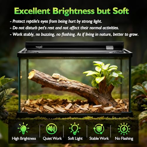 UVB Light for Reptiles Bearded Dragon, 2 Pack T8 UVB Reptile Light UVB Bulb 10.0 15W UVA UVB Reptile Light Bulb Terrarium Light Lamp Tube for Turtle Chameleon Leopard Gecko Snake Tank, 18 Inch - size: T8-18 Inch(2 Pack)