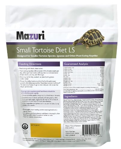 Mazuri | Juvenile Tortoise Food for Baby Tortoises | 8 Ounce (8 oz) Bag (Pack of 2)