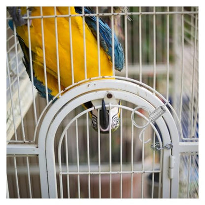40 Pcs Bird Cage Door Spring Hook Rustproof Wire Lock for Rabbit Chicken Parrot Quail Pigeon