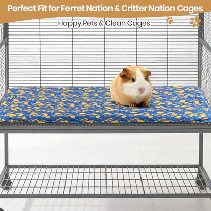 Fitted Liners for Ferret Nation, Critter Nation Cage - Washable Liner for Ferrets, Chinchillas, Rats, Guinea Pig, Hedgehogs & Other Small Animals - Waterproof Cage Accessory (Bottom Pan Liner) - size: Bottom Pan Liner