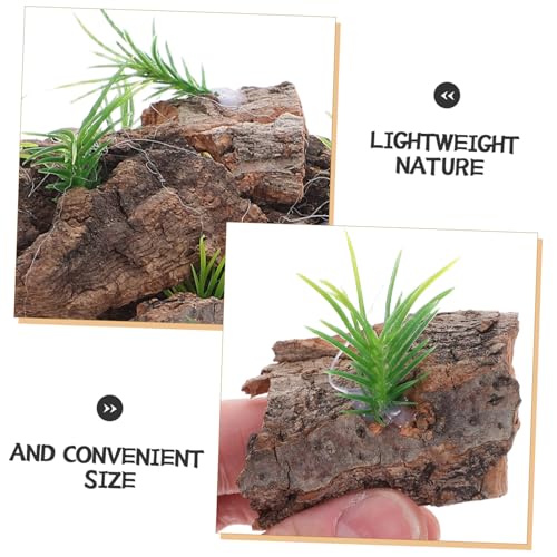 ORFOFE 20pcs Natural Cork Bark Terrarium Background for Reptile Tank Aquarium Decoration Authentic Tree Bark Reptile Hide Lightweight Climbing and Hiding Accessory for Snake Lizard