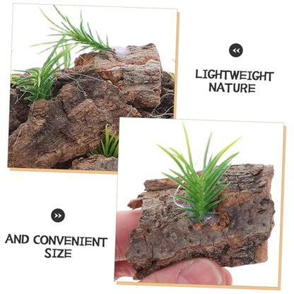 ORFOFE 20pcs Natural Cork Bark Terrarium Background for Reptile Tank Aquarium Decoration Authentic Tree Bark Reptile Hide Lightweight Climbing and Hiding Accessory for Snake Lizard