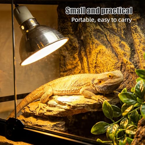 2pcs Reptile Heat Lamp Holder - Adjustable Light Stand - Ceramic Heat Lamp Socket - Terrarium Light Bracket for Lizard Tanks Tortoise Habitats