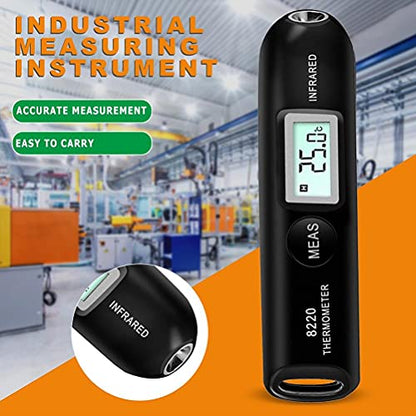 Digital Infrared Thermometer Pen, Small Portable Temperature Pen with LCD, Celsius or Fahrenheit Selection, Contactless Temp for Industrial Use, -50°C to 220°C