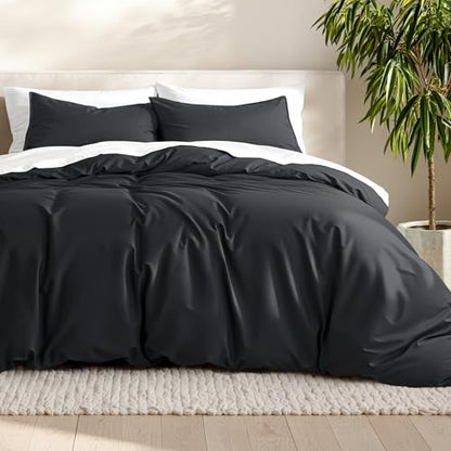Bare Home Bedding Duvet Cover Extra Long Size - Premium 1800 Super Soft Collection - Lightweight, Cooling Duvet Cover - Soft Breathable Bedding (Twin/Twin XL, Black) - color: 02 - Black (No Comforter), size: Twin/Twin XL