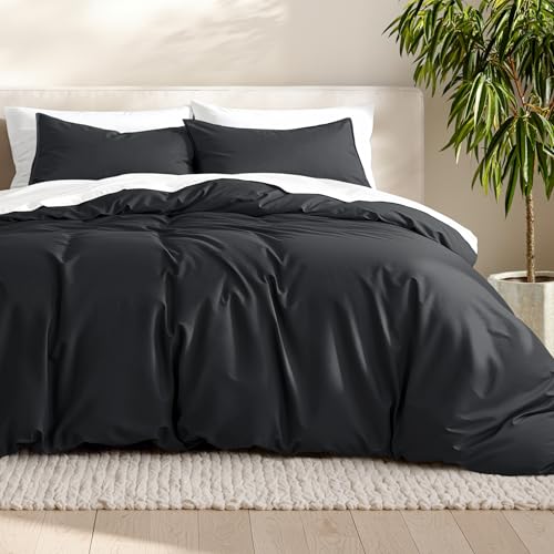 Bare Home Bedding Duvet Cover Extra Long Size - Premium 1800 Super Soft Collection - Lightweight, Cooling Duvet Cover - Soft Breathable Bedding (Twin/Twin XL, Black) - color: 02 - Black (No Comforter), size: Twin/Twin XL
