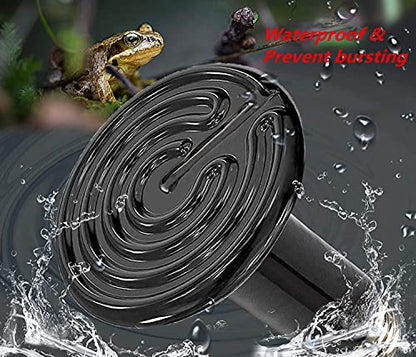 100W Reptile Ceramic Heat Lamp Ceramic Infrared Heat Emitter E26 No Harm No Light Reptile Heat Lamp Bulbs Black Lamp for Pet Brooder Coop Chicken Lizard Turtle Snake Bearded Dragon,2-Pack