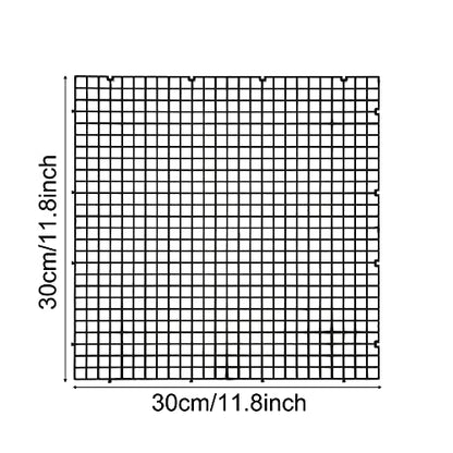 Aquarium Fish Tank Bottom Isolation 4 Pcs, Plastic Egg Crate Grid Divider Tray Egg (L 4pcs Black) - size: L 4pcs Black