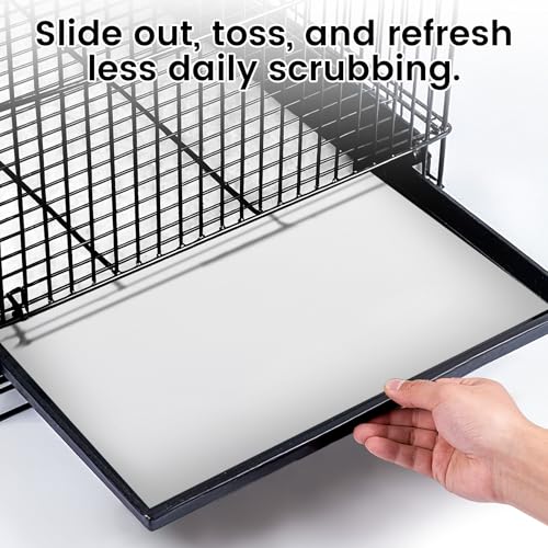 23.6x16.9in Bird Cage Liners - 100 Sheets Pre-Cut Disposable Cage Tray Liners, High Absorbent Non-Woven Pads for Parrots, Cockatiels and Small Animals - size: 23.6x16.9in-100P