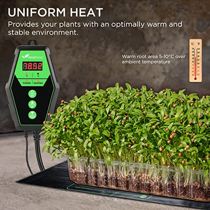 48" x 20" MET Certified Seedling Heat Mat and Digital Thermostat Combo Set - size: 1 Pack-48" X 20"