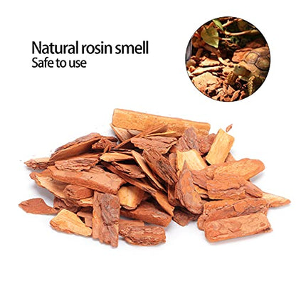 Agatige Tortoise Reptile Substrate, Reusable Simulate Habitats Snake Bedding Pine Bark Tortoise Bedding for Ball Python Terrarium Tanks (Large granules 250g)