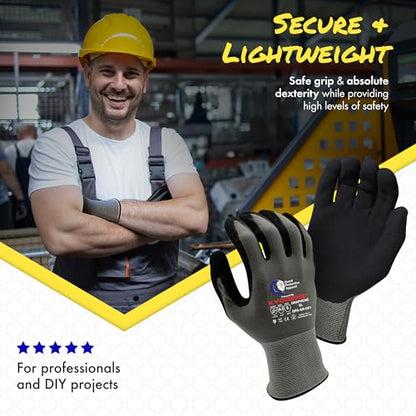 Quest Protective Apparel Cut Resistant Work Gloves (ANSI A1) – Lightweight Gloves for Gardening,DIY,Mechanical & General Handling – Breathable Grip Gloves for Men & Women – X-Large, Pack of 1 - size: X-Large, style: Pack of 1
