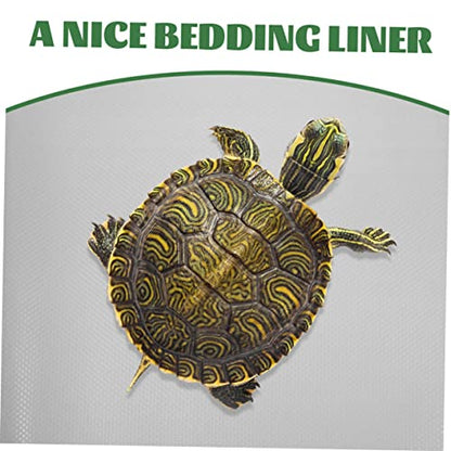 Reptile Carpet Mat for Leopard Gecko Lizard Snake and Turtle Soft Non-Slip Terrarium Substrate Bedding 48 x 24 Easy to Clean Accessories for Reptile Tank - color: White
