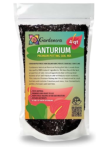 Premium Organic Anthurium Mix by Gardenera - Elevate Your Plant Care Routine - 4 QUARTS - size: 4 Quart Bag