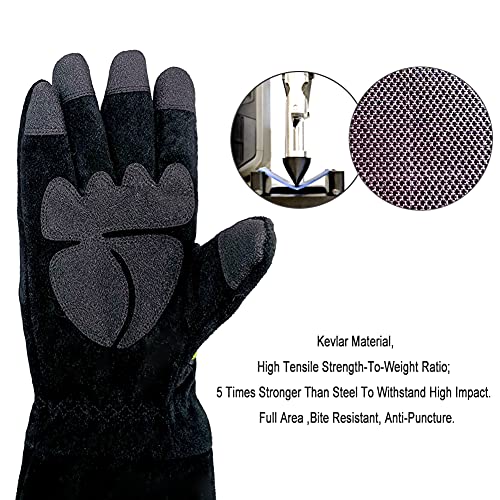 Snake Bite Proof Gloves Dexterous Animal Handling Tool Full Cover Kevlar material Reinforced Puncture Protection For Rattlesnake Cobra Pets Dogs Cats Reptiles