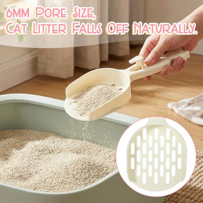 Poop Scooper Cat Litter, Plastic Cat Box Scooper Cute Litterbox Scoop Litter Cleaner Sifter for Cats Kitty Dog Rabbit Hamster, Quickly Filter Litters Lumps