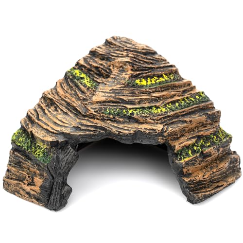 Reptile Hide Cave - Naturalistic Terrarium Décor for Reptiles and Amphibians, Safe & Comfortable Hideout