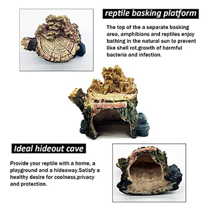 Hamiledyi Hermit Crab Hideout Snail Hiding Cave Resin Hideaway Habitat for Small Reptile Snail Hermit Crab Gecko Spider Frog Betta