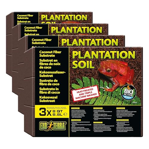 Exo Terra Plantation Soil, 8 Quarts - 3 Count | (Pack of 4) - size: 3 Count (Pack of 4)