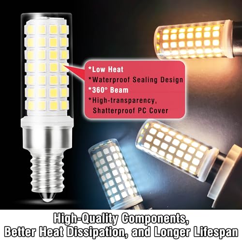 E12 Candelabra LED Light Bulbs 60w Equivalent Daylight White 6000K, AC120V 6W E12 Small Base Chandelier Bulbs 600LM, C7 T6 E12 LED Bulb for Ceiling Fan Pendant Candle Lamp, Non-Dimmable, 2 Pack - color: 6000k Daylight White, size: E12