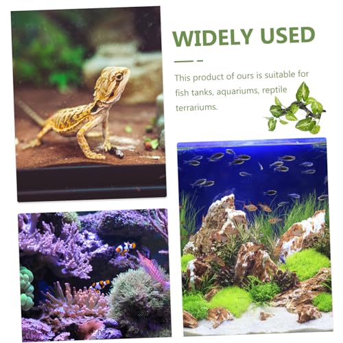 Toyvian Realistic Resin Reptile Plant Decor Aquarium Driftwood Substitute Indoor Terrarium Fake Plant Resin Terrarium Decor Branches for Reptiles