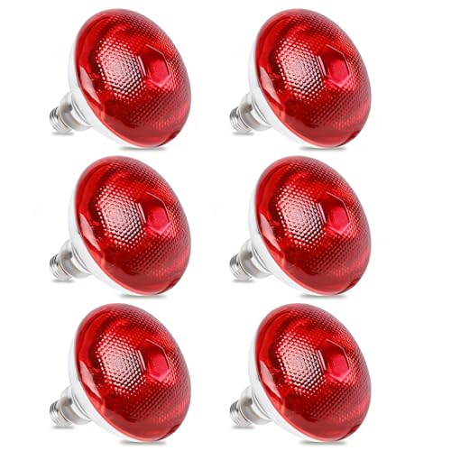 150W Chicken Heat Lamp Bulbs, Infrared Heat Lamp for Chickens, Heat Light Bulb for Brooder Coop, Food Service, Chicks, Pet, Reptile (6 Pack) - size: 6 Pack