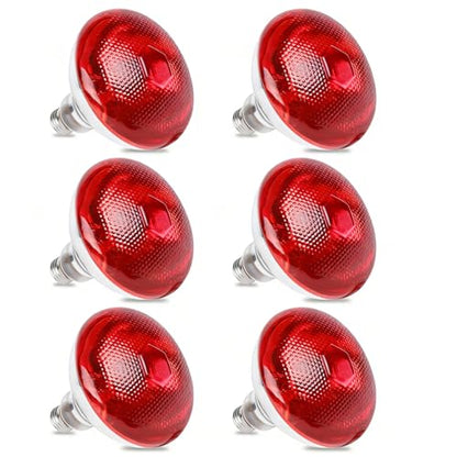 150W Chicken Heat Lamp Bulbs, Infrared Heat Lamp for Chickens, Heat Light Bulb for Brooder Coop, Food Service, Chicks, Pet, Reptile (6 Pack) - size: 6 Pack