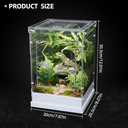 Jumping Spider Enclosure,7.8''x8''x12'' Large Insect Terrarium, Praying Mantis Habitat, Large Insect Terrarium,Reptile Enclosure,Spider Habitat Caterpillar Habitat 7.8''x8''x12''