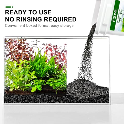 FZONE Aquarium Soil for Planted Tanks, Nutrient-Rich Aquarium Substrate for Fresh Water Live Plants, Shrimp & Fish Safe, Dust-Free(3mm, 4L/9 l b), Black - size: 4L / 6.6 lb