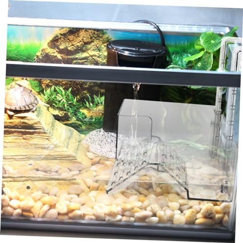 TOYANDONA Turtle Basking Platform Acrylic Wall Mounted Climbing Shelf for Turtles Reptiles Aquatic Pets Easy Installation Space Saving Aquarium Decor