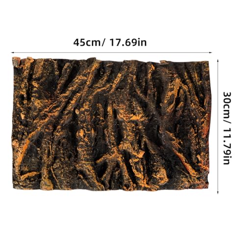 Toddmomy 3D Tree Root Aquarium Background Board Lightweight Reptile Tank Backdrop Panel for Fish Tank Turtle Enclosure 17.71X11.81X1.77 Inch