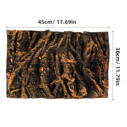 Toddmomy 3D Tree Root Aquarium Background Board Lightweight Reptile Tank Backdrop Panel for Fish Tank Turtle Enclosure 17.71X11.81X1.77 Inch