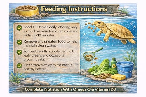 Floating Turtle Pellets for Aquatic Turtles, 4 oz