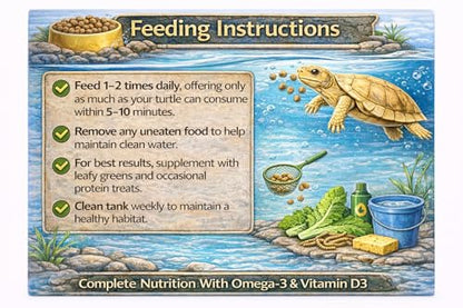 Floating Turtle Pellets for Aquatic Turtles, 4 oz