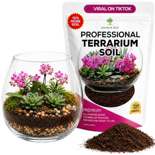 Professional Terrarium Soil Mix 2.2 Quarts Ready to Use, Premium Terrarium Potting Soil for Succulents Cactus Aloe Plants, Pine Bark Peat Coarse Sand, Well Draining Terrarium Mix Made in USA - color: Terrarium Soil, size: 2.2 Quarts