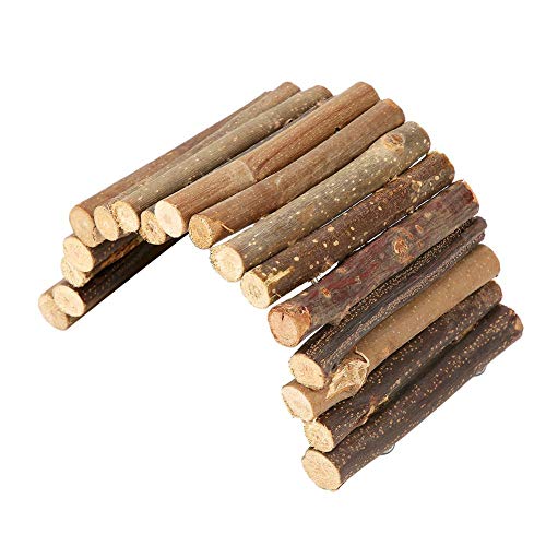 Hamster Bridge Rat Ladder Wooden Bridge Toy for Small Animals, Reptile Wooden Bridge Hamster Toys Wood Bendable Ladder Rat Rodents Bridge Small Pet Chew Toy