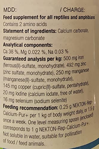 Nekton-Rep Calcium-PUR+ Calcium Preparation for All Reptiles and Amphibians 65gm / 2.29oz - size: 75gm/ 2.65oz