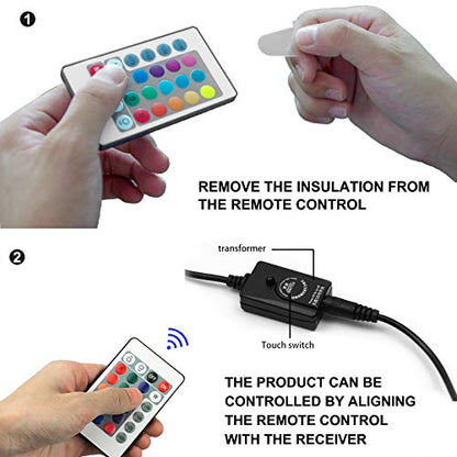 Submersible Aquarium Light, Fish Tank Light with Air Bubble Hole, RGB Color Changing Brightness Adjustable IP68 Waterproof Remote Control LED Light for Aquarium Fish Tank 20 inch - size: 20 inch Air Bubble Hole