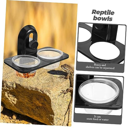 BESPORTBLE 3pcs Reptile Feeder Bowl Large Reptile Water Bowl Gecko Feeding Cups Pet