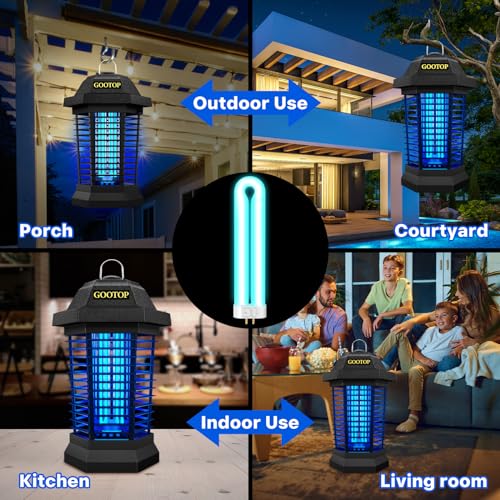GOOTOP Replacement Bulb for Zap T6 Pro, K15, T9, X3 Bug Zapper Outdoor, 15W, 4-Pin Base, U Shaped Twin Tube Bulb for Outdoor Mosquito Zapper,2 Pack - size: 2 pcs