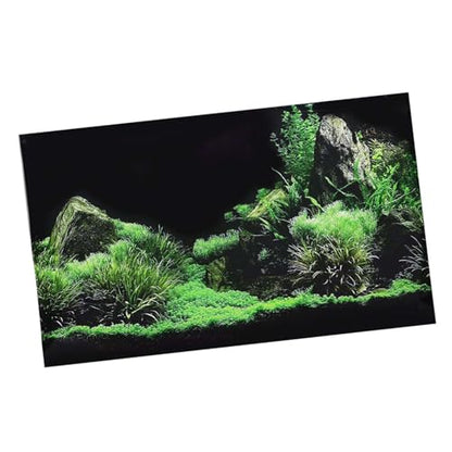 KANASI 3D Aquarium Poster, PVC Self Adhesive Underwater Seaweed Decorative Background Sticker for Reptile Terrarium Glass Jar Living Room Sofa TV Background Photo Wallpaper (61 * 40cm) - style: 61*40cm