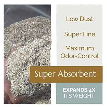 AubiChick High Grade French Hemp Bedding, 44lb (400L) Jumbo Bulk Bag for Chickens, Ultra Absorbent, Designed for Chicken Coop Bedding and Comfort of Birds, Poultry, Hairless Pets, Easy Manure Removal