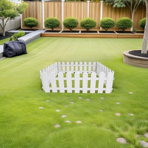 Uonlytech 4pcs Outdoor Tortoise Enclosure Fence Panels, Plastic Reptile Playpen 50cm Length X 20cm Height, Small Animal Pet Safety Gate for Turtle and Bunny Outdoor Grazing