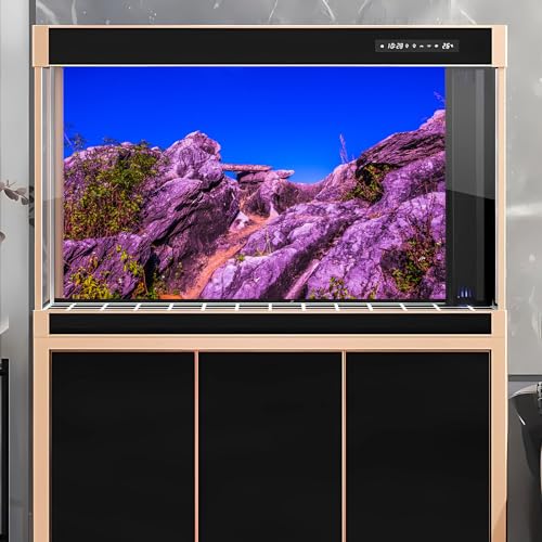 Reptile Habitat Background Blue Sky Rock Mountain Gobi Terrarium Background Eroded Stone Mountains Jungle Plants Aquarium Background Desert Blue Sky Mountain Fish Tank Background Vinyl 24x16in - color: Rock Blue, size: 24(W)x16(H)in