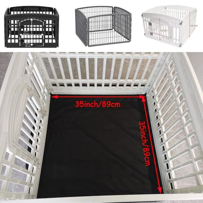 Dog Playpen Bottom Pad Fits for 35 Inch 4 Panels Exercise Pet Playpen, Dog Crate Pad Puppy Playpen Pad Leakproof Non-Slip(Playpen Not Included) Black - color: 36 inch 4 panel bottom black