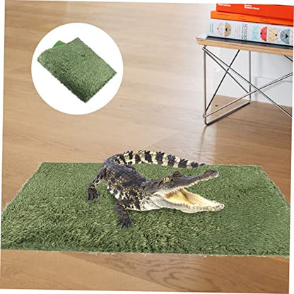 Kisangel 2pcs Moss Reptile Carpet Mat for Lizard and Tortoise Moisture Retaining Terrarium Substrate Non-Adhesive Simulation Carpet for Reptile Habitat