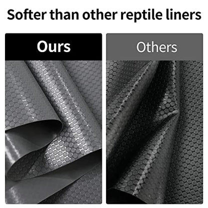 Bearded Dragon Mat 1Pack 18x36, Reptile Tank Accessories, Terrarium Liner Bedding, Non-Adhesive Reptile Substrate Mat for Bearded Dragon, Leopard Gecko, Lizard, Tortoise, Iguana Tank - color: 18x36" Gray