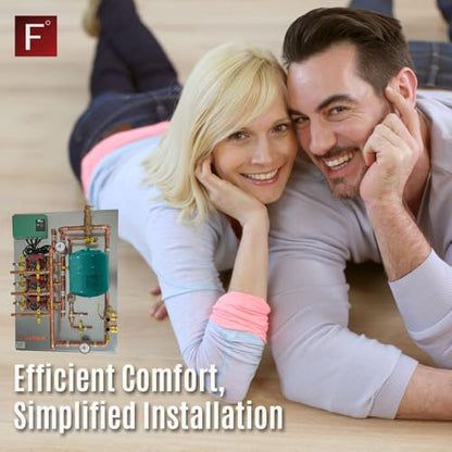 Hydronic Radiant Heat Control Panel - 3 Zone | Pre-Assembled Heating Distribution System for Underfloor, Home & Space Heating | High-Efficiency & Easy Install - size: 3 Zone - For use with/without Glycol