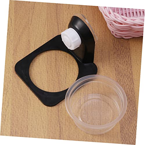 balacoo 4pcs Reptile Water Bowl and Feeder Black Feeding Dish for Lizard Gecko and Other Reptiles Easy to Clean and Space-Saving Design
