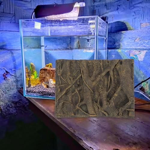 Totority Aquarium Background Board Root 3D Background Plate for Fish Tank Pu Decorative Board 23.62 X 17.71 X 2.36 in Aquarium D Cor for Fish Tanks